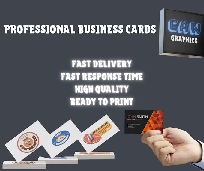 Design business cards ready to print by Caw_graphics Fiverr