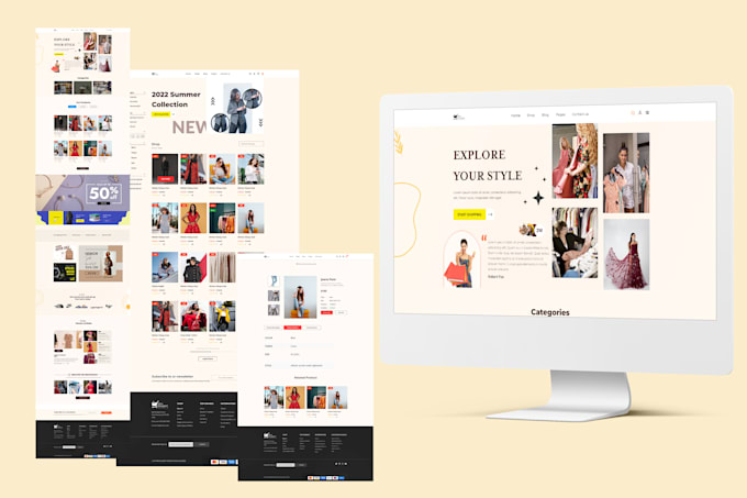 Create your ecommerce landing page website design ux ui in figma by ...