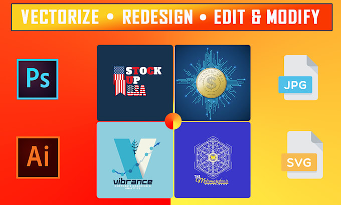 Vectorize redesign edit modify logo by Nasirbashir488 | Fiverr