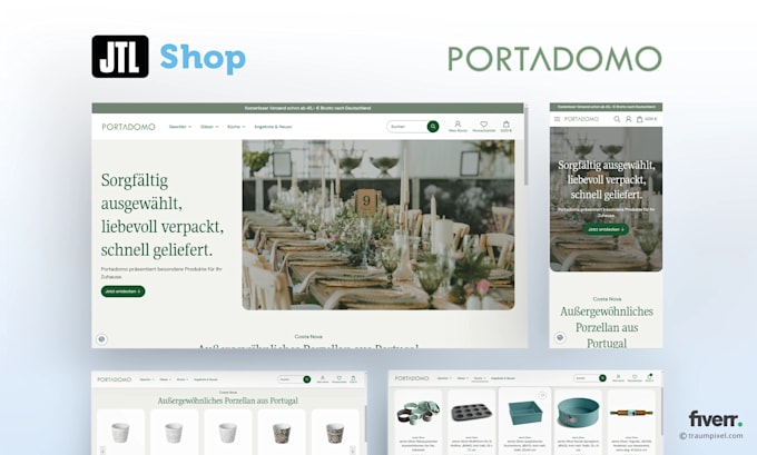create and design a branded jtl shop in german