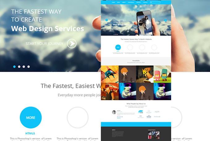 design minimal websites in photoshop
