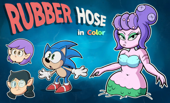 draw rubber hose and retro style art for you