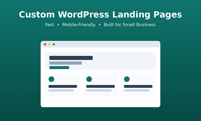 design a custom wordpress landing page for your small business