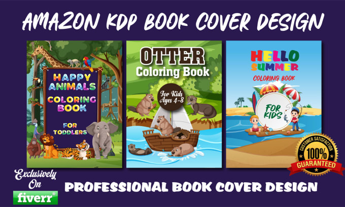 Design kdp coloring book cover for kids and adults by Ashraftazrin | Fiverr