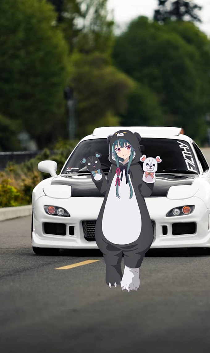 create a car x anime wallpaper for you