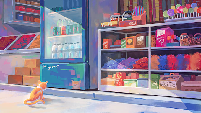 paint background art for your visual novel, animation