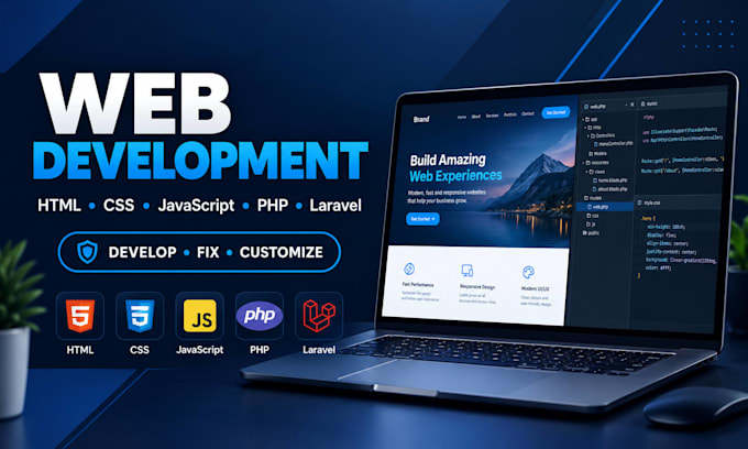 develop or fix your website using HTML CSS javascript PHP