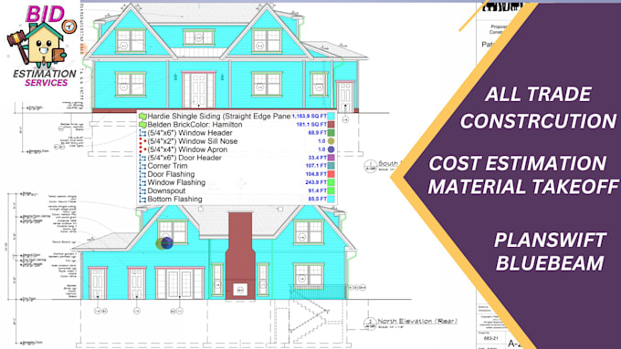 do materials take off, cost estimation