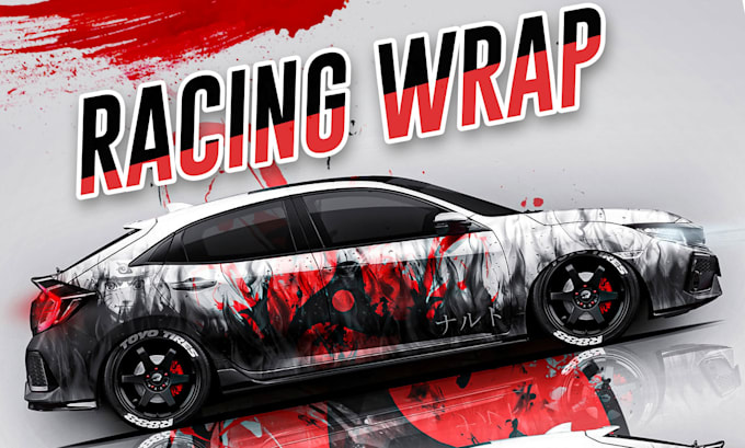 design professional and unique racing car wrap