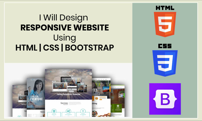 Design responsive website using html, css, bootstrap by Spavan | Fiverr
