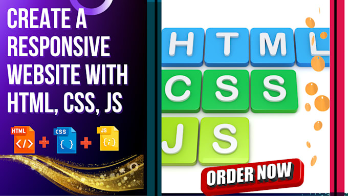 Create a responsive website with html css js by Husna_blossom | Fiverr