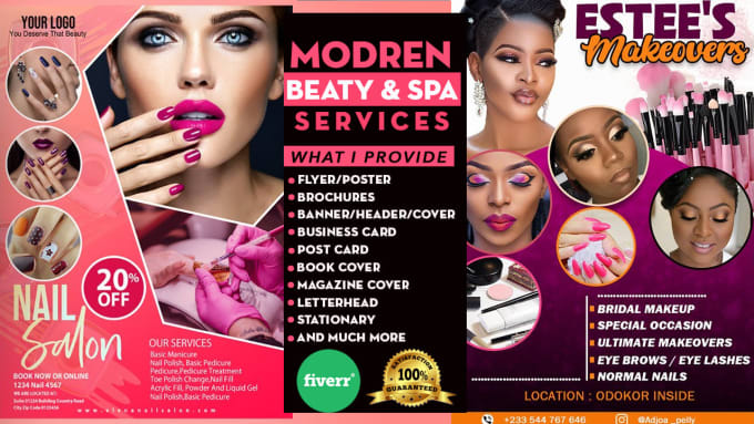 Do beauty, fashion, spa, hair salon, parlor, and event flyer by Zmcjand |  Fiverr