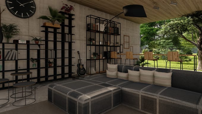 do interior 3d modelling, rendering