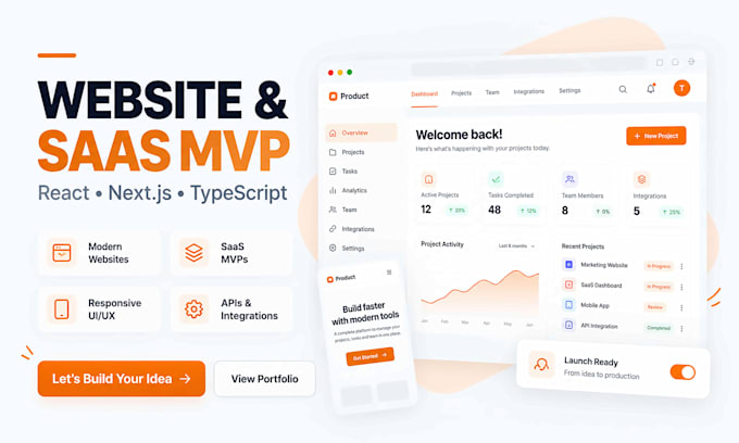 build your website or saas mvp with react nextjs