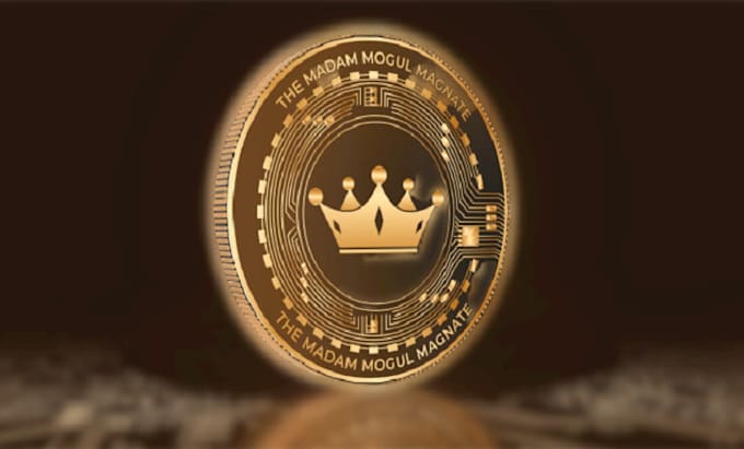 Design 3d realistic rotating coin, cryptocurrency coin, logo coin ...