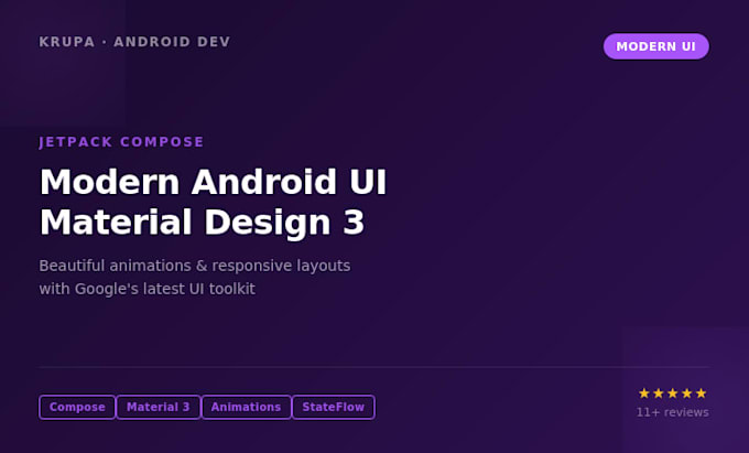 build a modern android UI using jetpack compose with animations and material