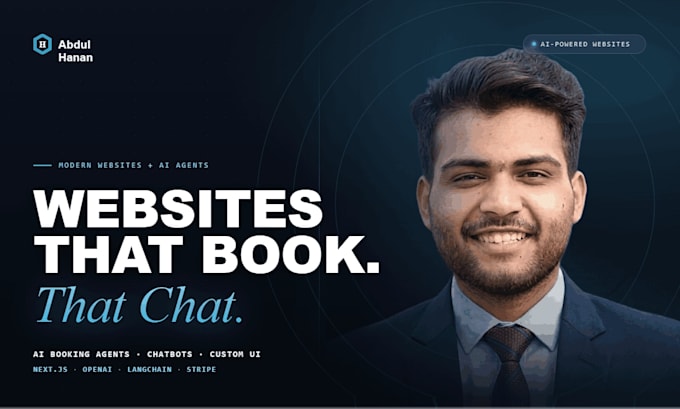 design and develop custom websites with ai booking agents and chatbots