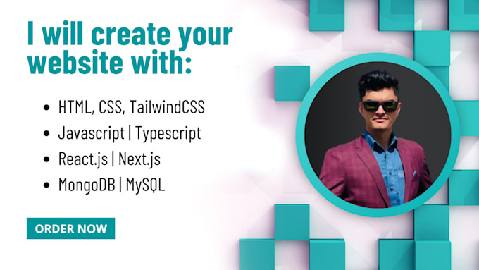 Create your website with html,css, js, reactjs, nextjs, mongodb, mysql ...