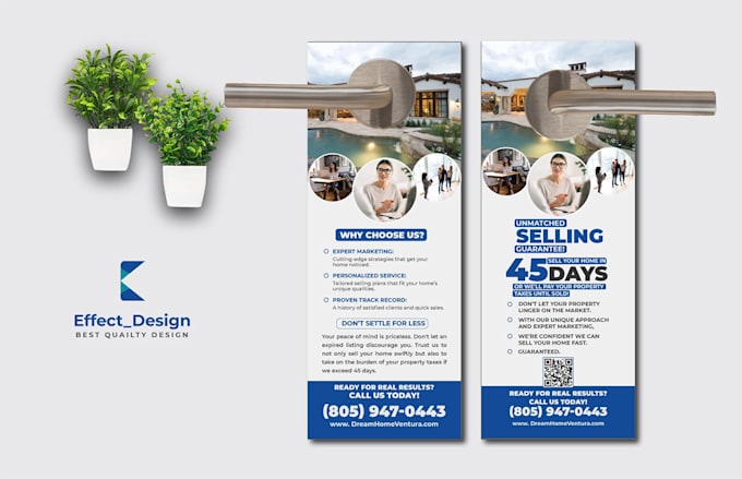 design awesome door hanger, rack card