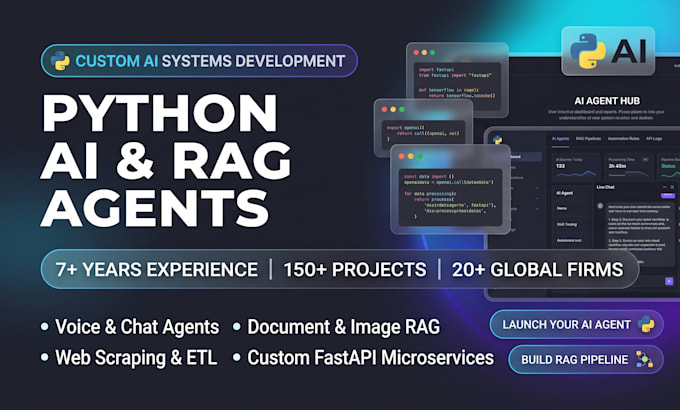 be your python ai developer for rag, agents, and automation