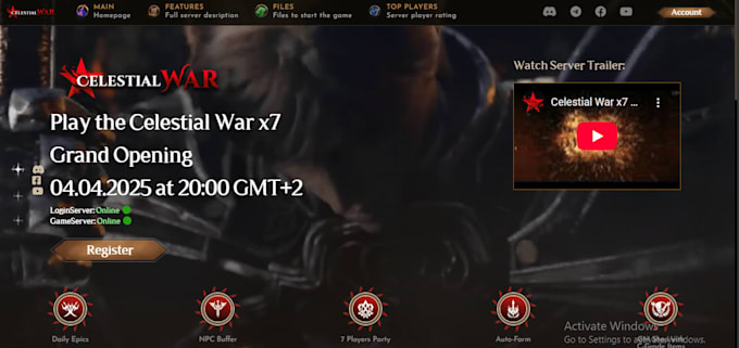 setup a professional lineage 2 website and control panel with payments