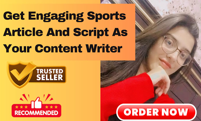write engaging sports article and script as your content writer