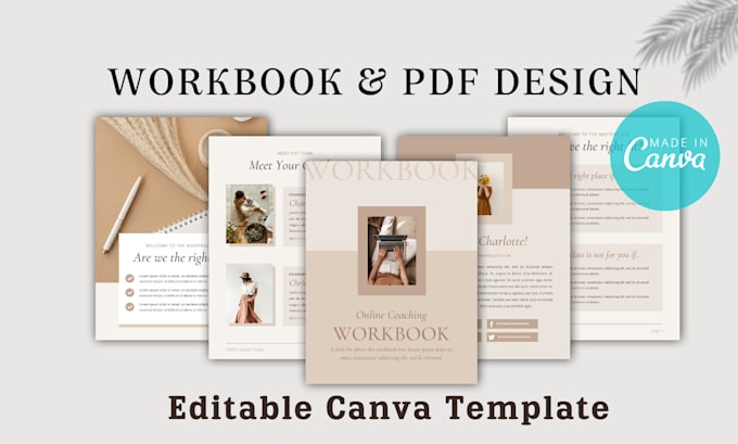 design PDF workbook, ebook, lead magnet in canva pro