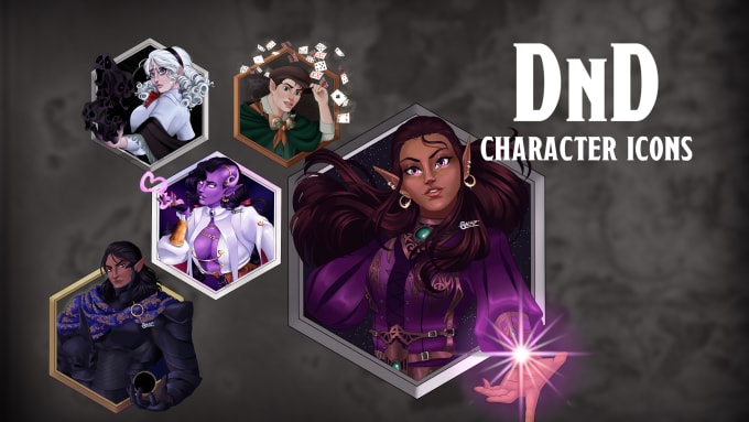 draw dnd or ttrpg icon illustration commissions
