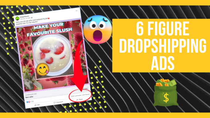 create facebook and tiktok video ads for dropshipping products