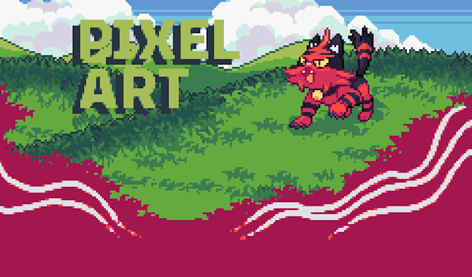 create unique pixel art backgrounds for games and animations