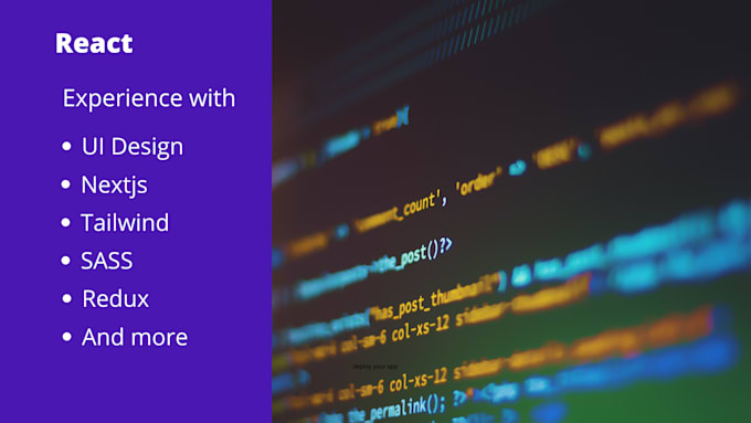 Develop your react app with nextjs and tailwindcss by Emmaguer | Fiverr
