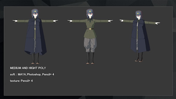 create 3d model for game, anime and vtuber