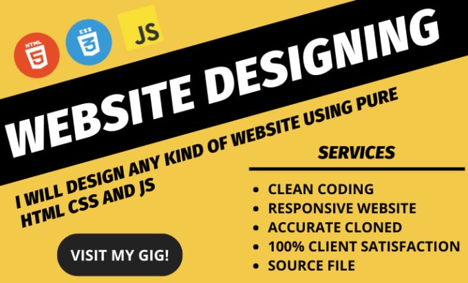 Design responsive website using pure html css and js by Faizanzahid300 ...