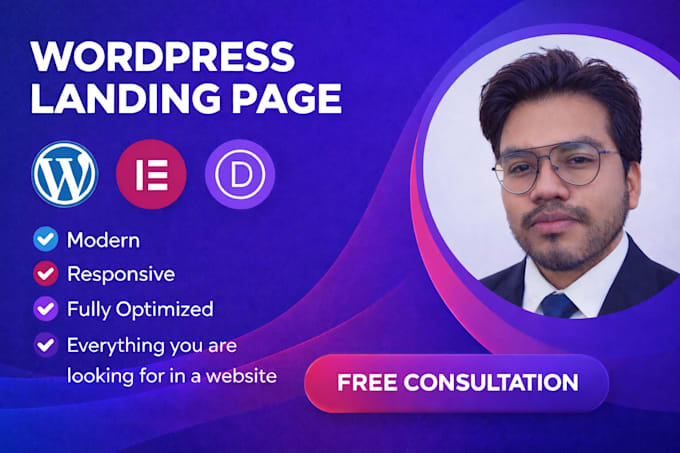 design divi,elementor wordpress landing page