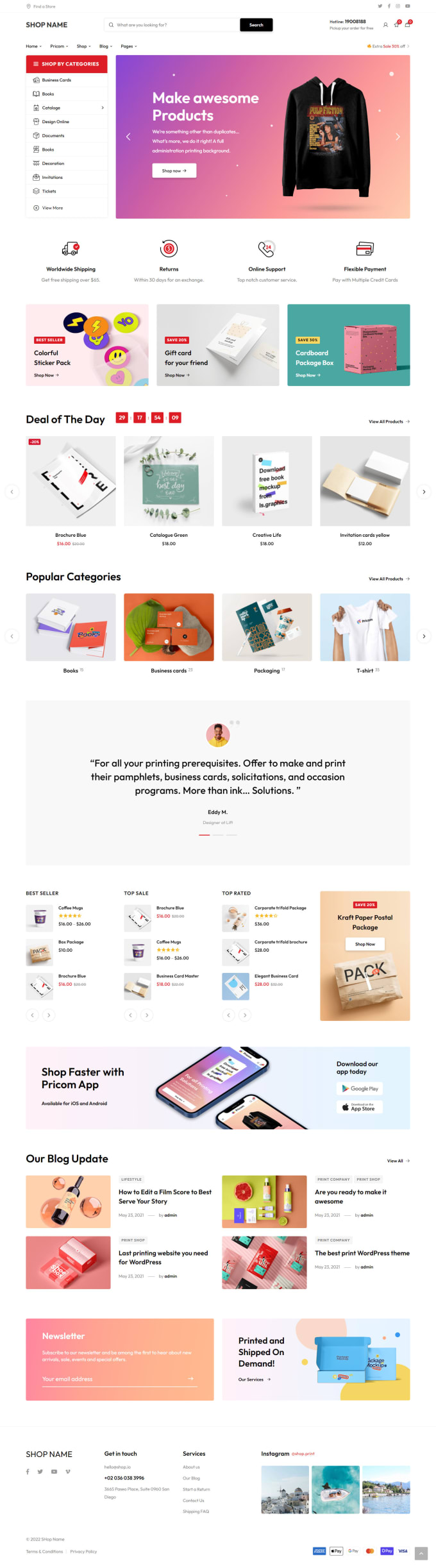 setup printify and printful website with wordpress in 24hrs
