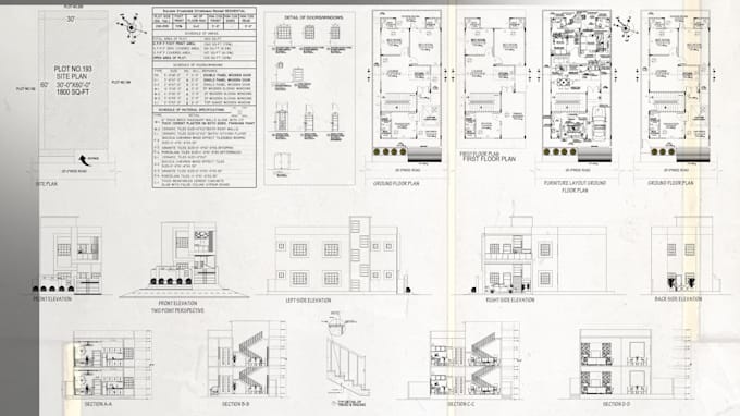 architectural drawings on 2d autocad