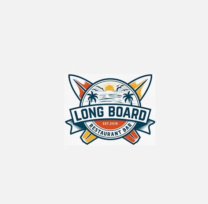 design bar restaurant long board logo