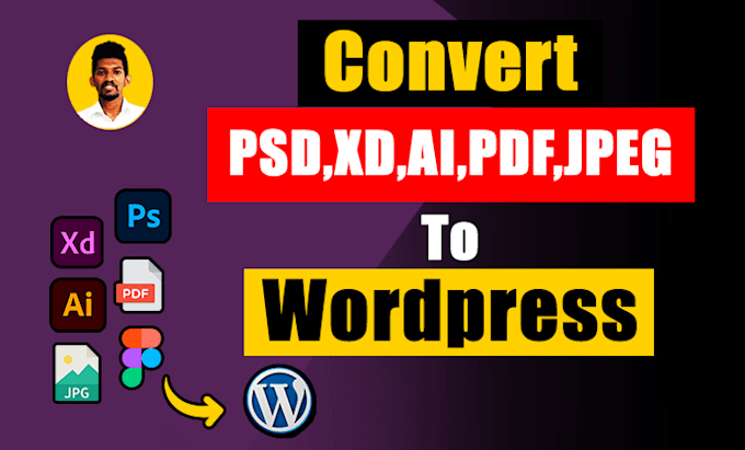 convert figma,PSD,xd,ai,PDF to wordpress using elementor