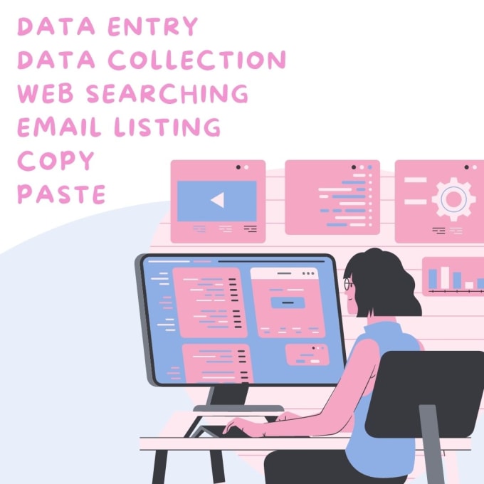 do web searching, data entry, and email listing efficiently
