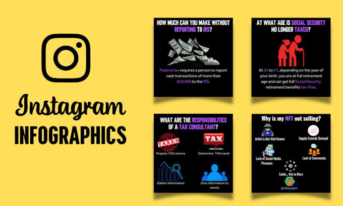 Do custom instagram infographics and carousel post design by Arisha_ch ...