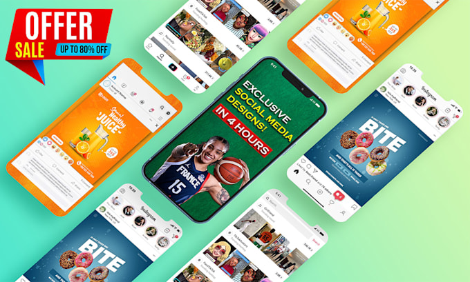design 30 exclusive social media posts, social media design
