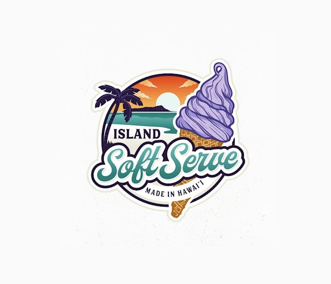 design outstanding ice cream logo with express delivery