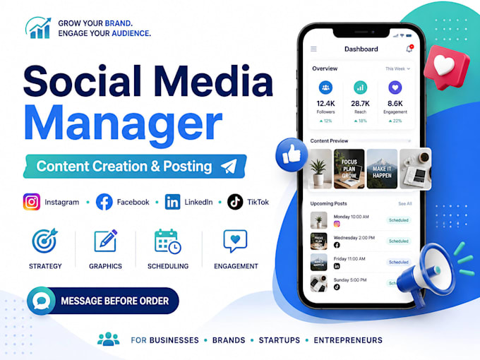 be your expert social media manager and content creator