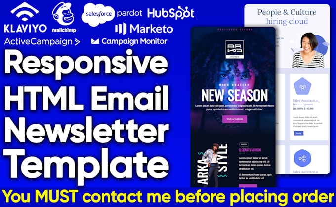 Design responsive html email template or newsletter by Sandy7452 | Fiverr