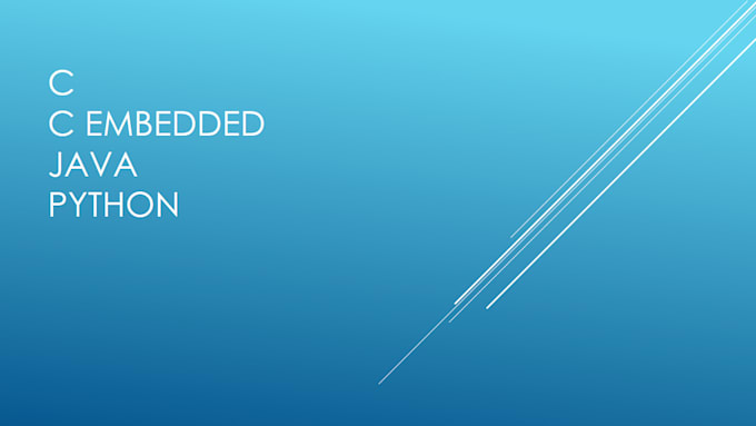 Do c, embedded, java, python, nodejs and reactjs projects by Tasies ...