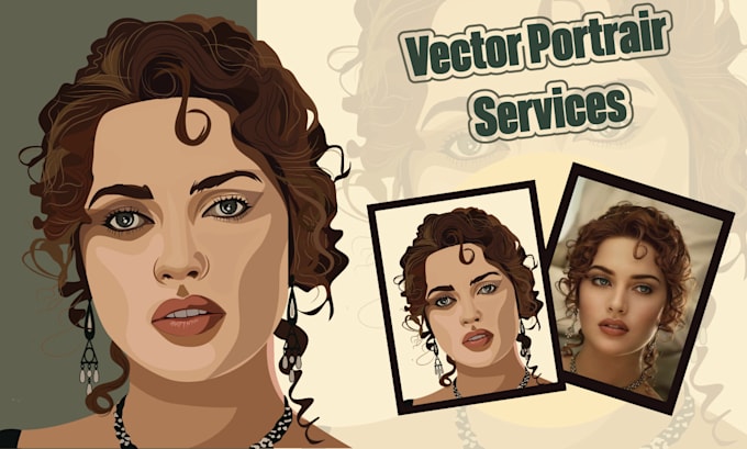 draw realistic vector art portrait for your special one