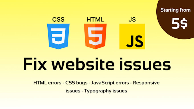 Fix website html css js code and responsive issues by Temp_name77 | Fiverr