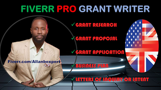 write a professional grant proposal and grant research