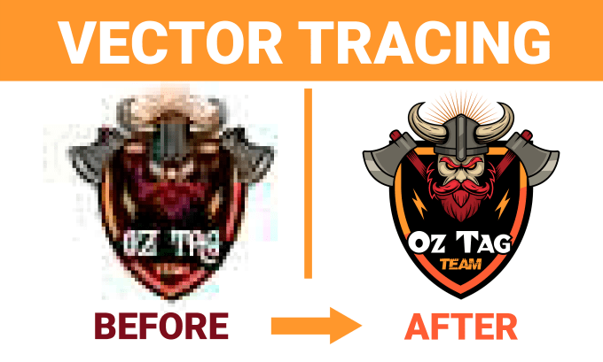 do vector tracing enhancement redraw vectorize logo