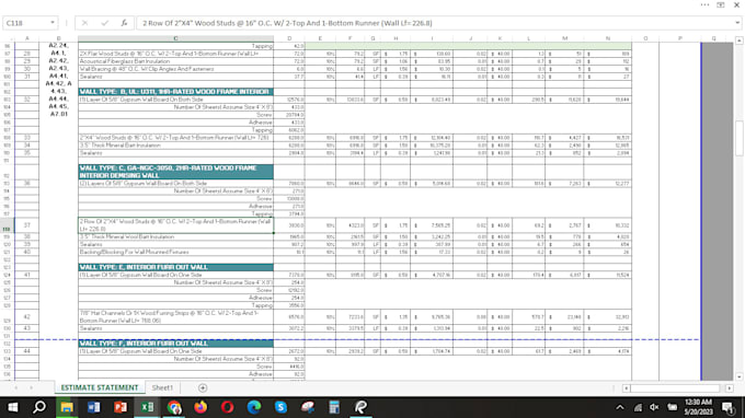do construction cost estimation and material takeoff on bluebeam, planswift
